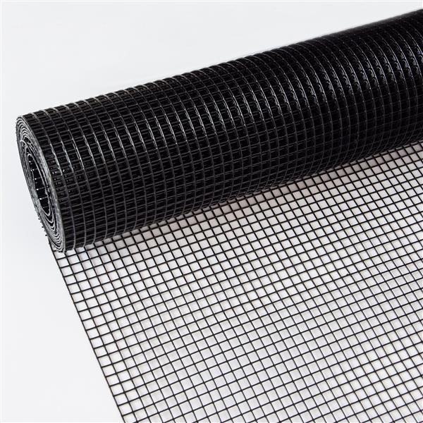 48 inch×50 ft Black Vinyl Coated Hardware Cloth, 19 Gauge 1/2 inch Black PVC Hardware Cloth, Black Welded Wire Fence Supports Poultry-Netting Cage-Home Improvement and Chicken Coop