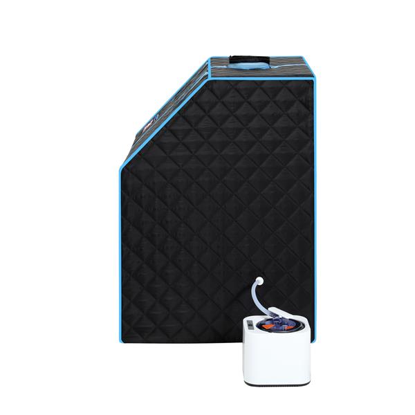 Portable Half body Black Steam Sauna Tent for Personal Relaxation, Detox and Therapy at home.PVC Pipe Connector Easy to Install.Fast heating with FCC Certification