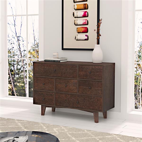 Solid Wood spray-painted drawer dresser bar,buffet tableware cabinet lockers buffet server console table lockers, retro round handle, applicable to the dining room, living room,kitchen corridor auburn