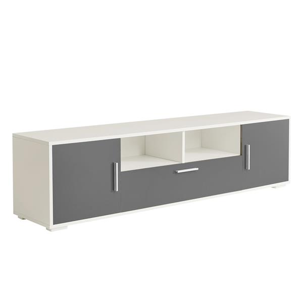 FashionTV stand,TV Cabinet,entertainment center TV station,TV console,console with LED light belt, light belt can be remote control,with cabinets,open cells,for the living room,bedroom,white+dark gray