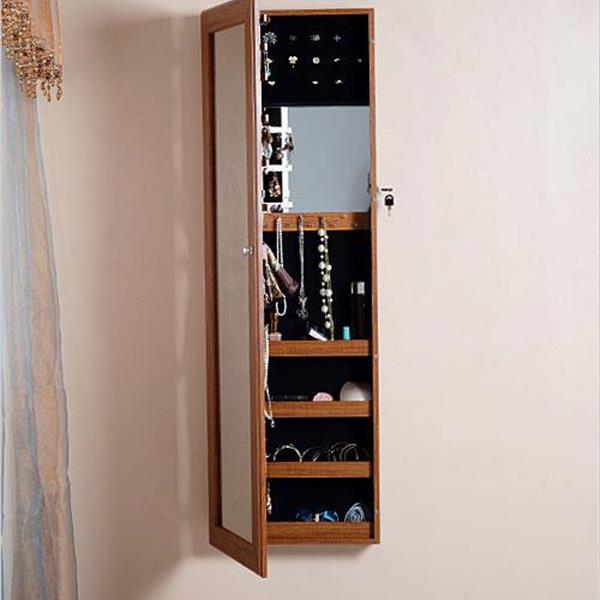 Wall mount and over the door jewelry cabinet mirrored furniture jewelry box mirror cabinet boxes for jewelry