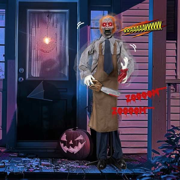 5.7ft Chainsaw Man Halloween Standing Decoration