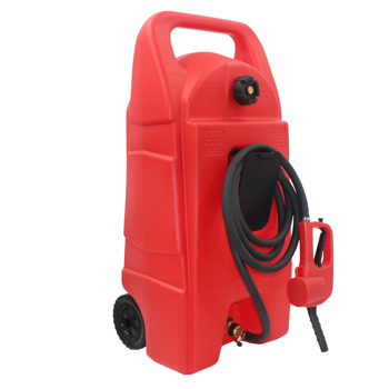 25 Gallon Gas Caddy With Wheels, Fuel Transfer Tank Gasoline Diesel Can,Fuel Storage Tank For Automobiles ATV Car Mowers Tractors Boat Motorcycle(Red)