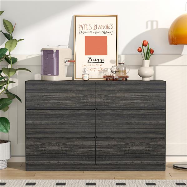 Drawer dresser cabinet,Sideboard,bar cabinet,Buffet server console,table storge cabinets,Flat out the corners of the drawers,six drawers,for Dining Room,Living Room,bedroom,Kitchen Hallway,Dark Gray