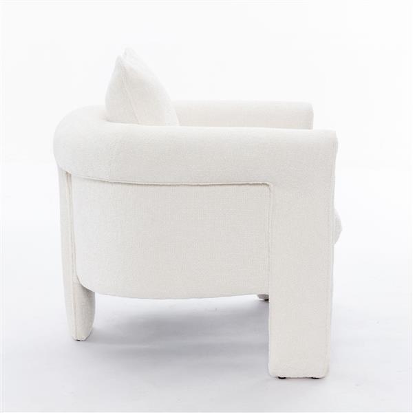 Modern Style Accent Chair Armchair for Living Room, Bedroom, Guest Room,Office, Ivory