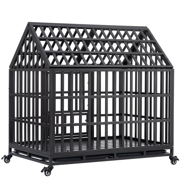 Heavy Duty Dog Cage  pet Crate with Roof