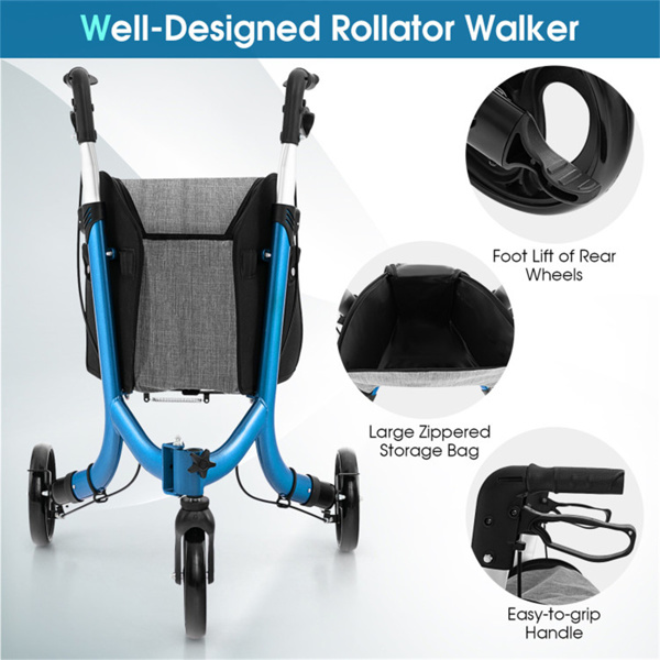 Foldable mobile walking aid with large shopping cart