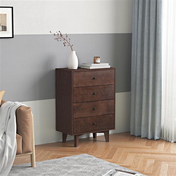 Solid Wood spray-painted drawer dresser bar,buffet tableware cabinet lockers buffet server console table lockers, retro round handle, applicable to the dining room, living room,kitchen corridor auburn