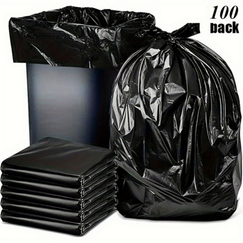 1.7mil 33 Gallon Trash Bags - Thick Heavy Duty Black Trash Bags for Yard, Lawn, Home and Business (100 Count) 32\\" x 39\\"