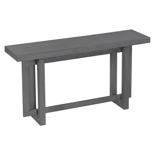 Contemporary Console Table with Wood Top, Extra Long Entryway Table for Entryway, Hallway, Living Room, Foyer, Corridor