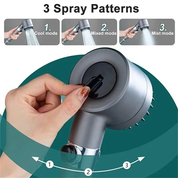 Handheld Shower Head Body Massager Filter High Pressure Hose Water Spray 3 Modes