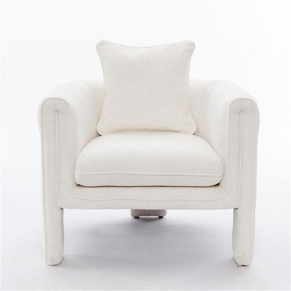 Modern Style Accent Chair Armchair for Living Room, Bedroom, Guest Room,Office, Ivory