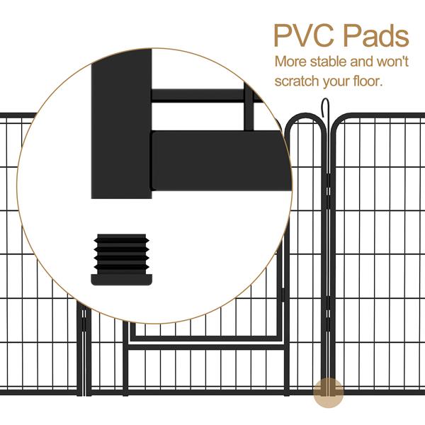 6 Panels Heavy Duty Metal Playpen with door,39.37"H Dog Fence Pet Exercise Pen for Outdoor, Indoor