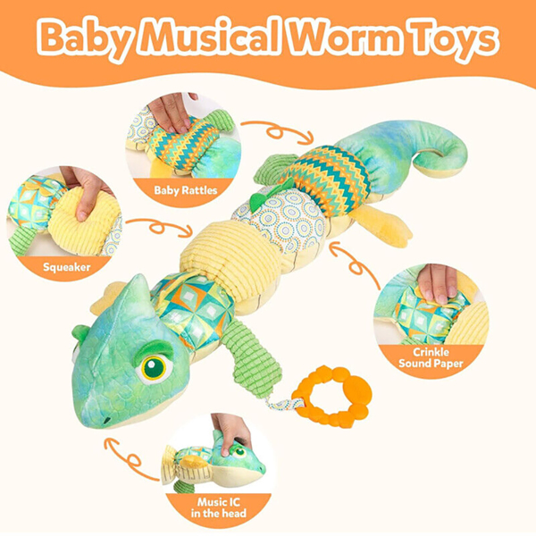 Plush Music Baby Toys 0-6 Months - Soft Infant Toys Sensory Toys Musical Toys UK