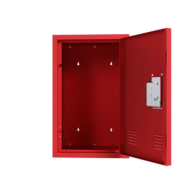 24" H Locker Storage Cabinet, Metal Locker Storage Cabinet with 1 Doors, Small Metal Locker,Lockable Storage Cabinet,for Employees,Office,Kids Locker - Assembly Required (Elegant Red)