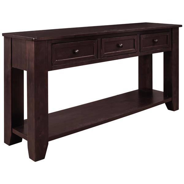 55'' Modern Console Table Sofa Table for Living Room with 3 Drawers and 1 Shelf (As Same As WF299185AAP)