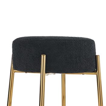 30\\" Tall, Round High Bar Stools, Set of 2 - Contemporary upholstered dining stools for kitchens, coffee shops and bar stores - Includes sturdy hardware support legs