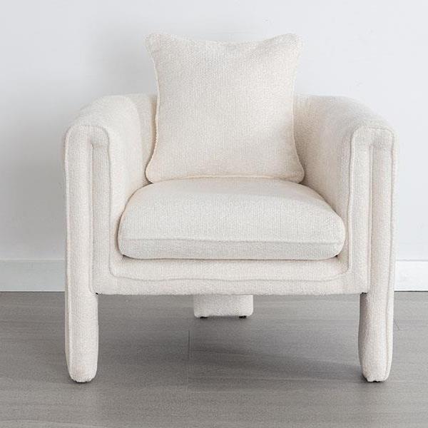 Modern Style Accent Chair Armchair for Living Room, Bedroom, Guest Room,Office, Ivory