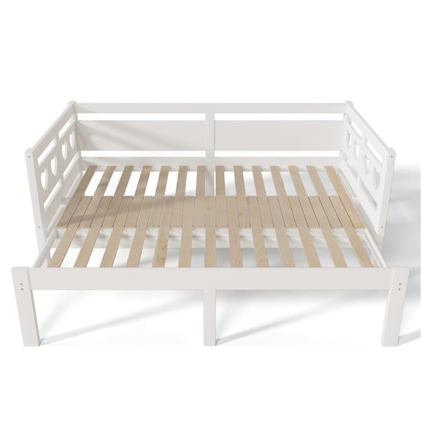 Twin Extending Daybed with Trundle, Wooden Daybed, White