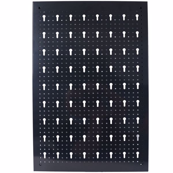 Pegboard Wall Organizer, 4ft Metal Garage Pegboard Tool Organizer w/3 Pegboards, Drill Bit Rack, Wrench Rack, Hooks Accessories, Wall-Mounted Tool Storage Pegboard for Workshop Warehouse, Black 