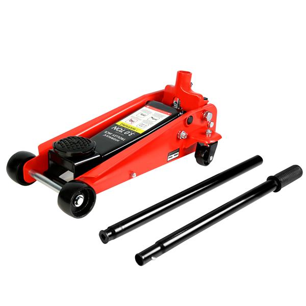 Hydraulic trolley Low Profile and Steel Racing Floor Jack with Piston Quick Lift Pump,3Ton (6,000 lb) Capacity, Lifting range 5.1"-20"