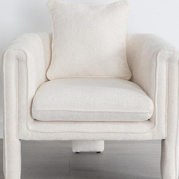 Modern Style Accent Chair Armchair for Living Room, Bedroom, Guest Room,Office, Ivory