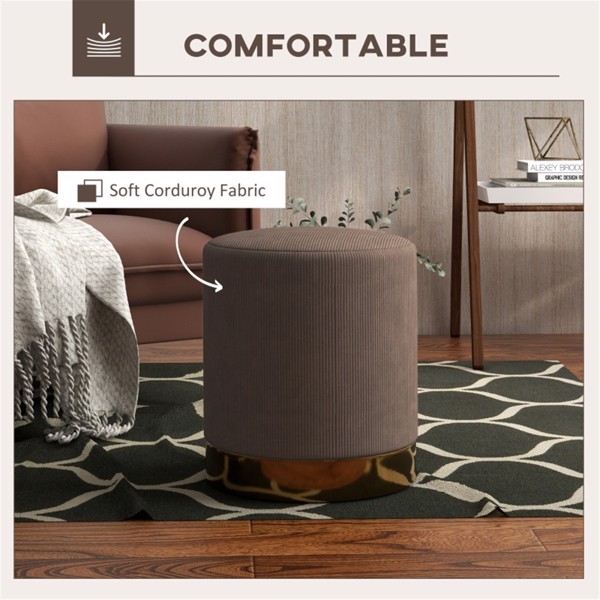 Round Ottoman, Upholstered Foot Stool