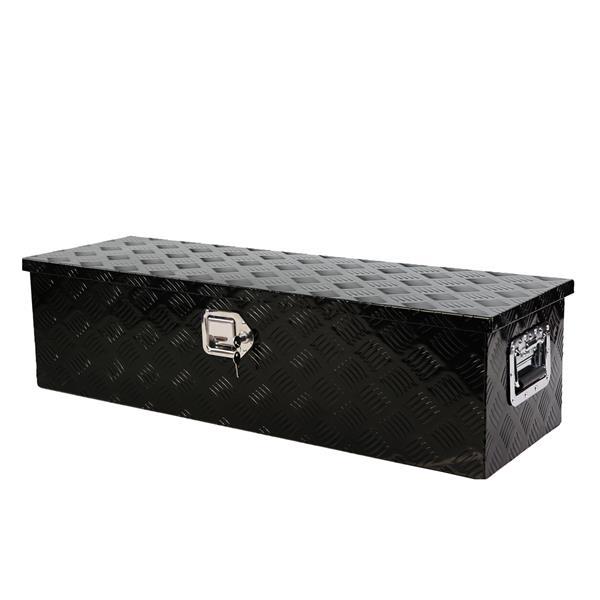 39 Inch Aluminum Truck Tool long Box, Gas Strut, Truck Bed Tool Box with Side Handle ,Lock and 2 Keys, Tool Storage Box for Truck,Trailer,Pickup (38.8"×12.8"×10.4")