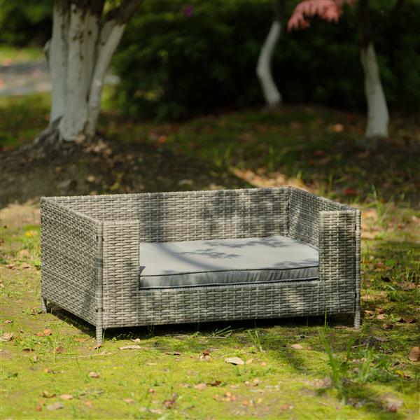 Dog Bed, Pet Bed, Pet Enclosures, Pet Outdoor Furniture, Pet Patio Furniture, Seasonal PE Wicker Pet Furniture, Dog Bed With Cushion