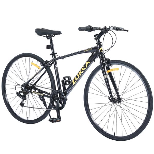 7 Speed Hybrid Bike Aluminum Alloy Frame C-Brake 700C Road Bike For men women's City Bicycle