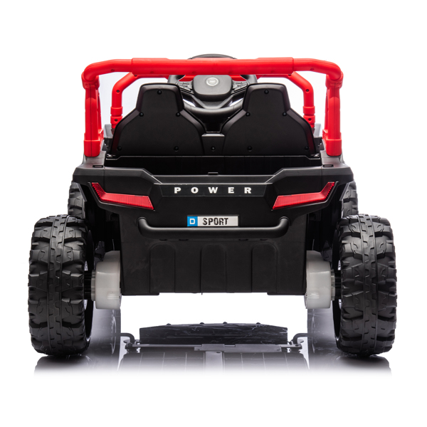 24V Kids Ride On UTV,Electric Toy For Kids w/Parents Remote Control,Four Wheel suspension,Low Start,Adjustable speed,Multimedia player,Early Education,Bluetooth,Rear storage space for kids aged 3+.