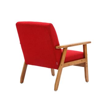 Leisure Chair with Solid Wood Armrest and Feet, Mid-Century Modern Accent chair, for Living Room Bedroom Studio chair