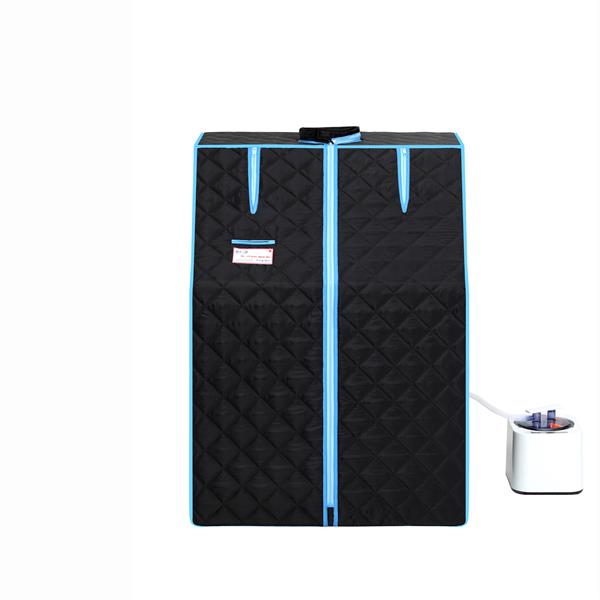 Portable Half body Black Steam Sauna Tent for Personal Relaxation, Detox and Therapy at home.PVC Pipe Connector Easy to Install.Fast heating with FCC Certification