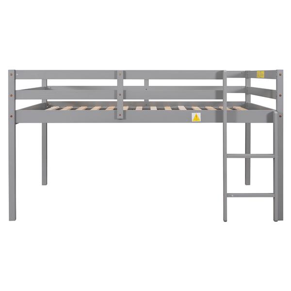 Full Loft Bed,Grey