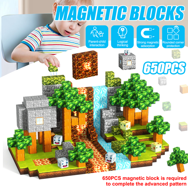 100Pcs/Set Magnetic Building Blocks Children Kids Educational Toy Gift