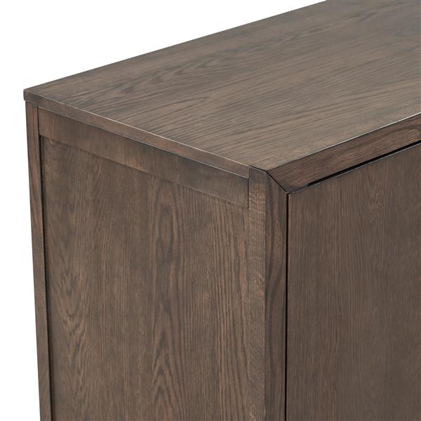 Storage Cabinet Sideboard Wooden Cabinet with 2 Metal handles and 2 Doors for Hallway, Entryway, Living Room