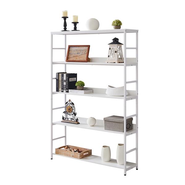 [VIDEO] 5-Tier Home Office Bookcase Open Bookshelf Storage Large 5 Shelf Bookshelf Furniture with Metal Frame, White