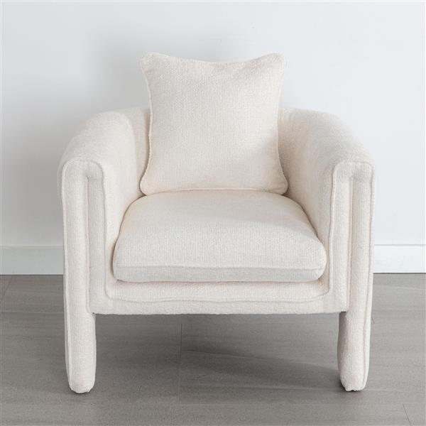 Modern Style Accent Chair Armchair for Living Room, Bedroom, Guest Room,Office, Ivory