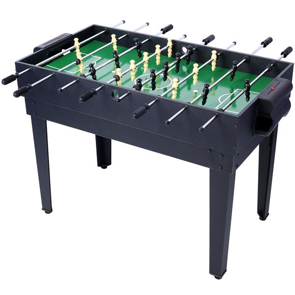 5-in-1 Multi-Game Table - Billiards, Push Hockey, Foosball, Ping Pong, and Basketball black/blue