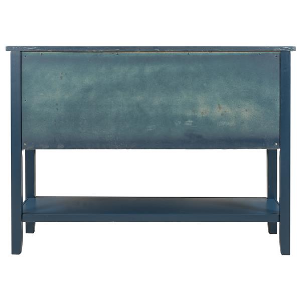 44.5'' Modern Console Table Sofa Table for Living Room with 7 Drawers, 1 Cabinet and 1 Shelf