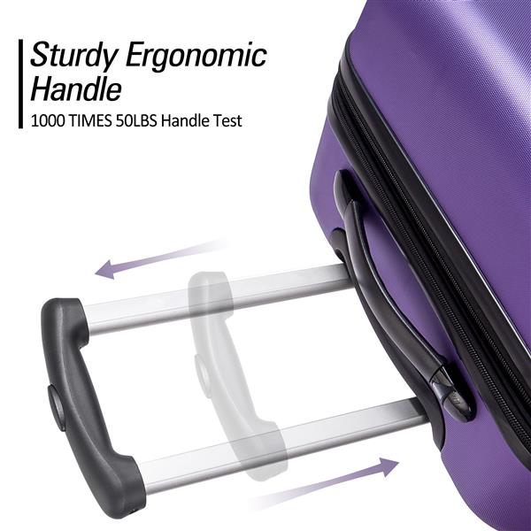 3 Piece Luggage Set Hardside Spinner Suitcase with TSA Lock 20" 24" 28" Available