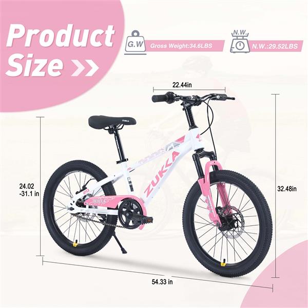 Mountain Bike,20 Inch MTB for Boys and Girls Age 7-10 Years,Multiple Colors