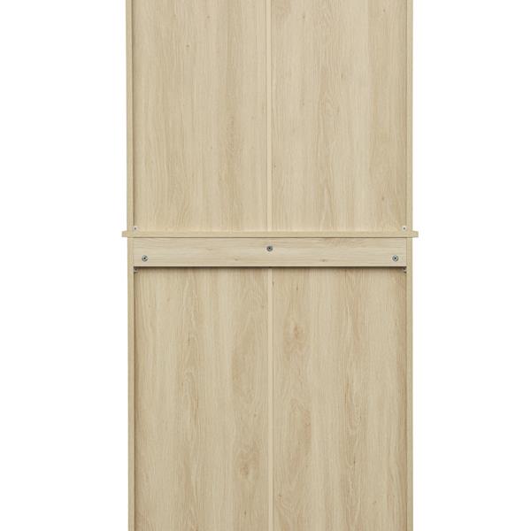 4 Door Cabinet with 1 Drawer, with 4 Adjustable Inner Shelves, Storage Cabinet