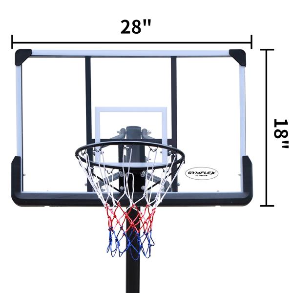 Height Adjustable 6 to 10ft Basketball Hoop 44 Inch Backboard Portable Basketball Goal System with Stable Base and Wheels, use for Outdoor