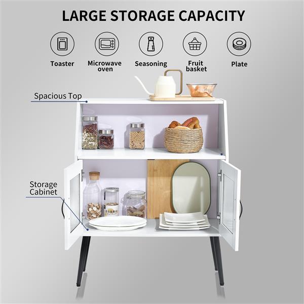 SIDEBOARD, Bufft Cabinet, Side Dining table, Glass door, 1pc per CTN