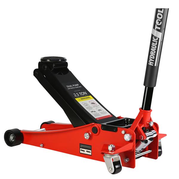 2.5 Ton Low Profile Floor Jack,Steel Racing Floor Jack with Dual PistonsQuick Lift Pump,Hydraulic floor jack  Lifting range 3.5"-19.5"