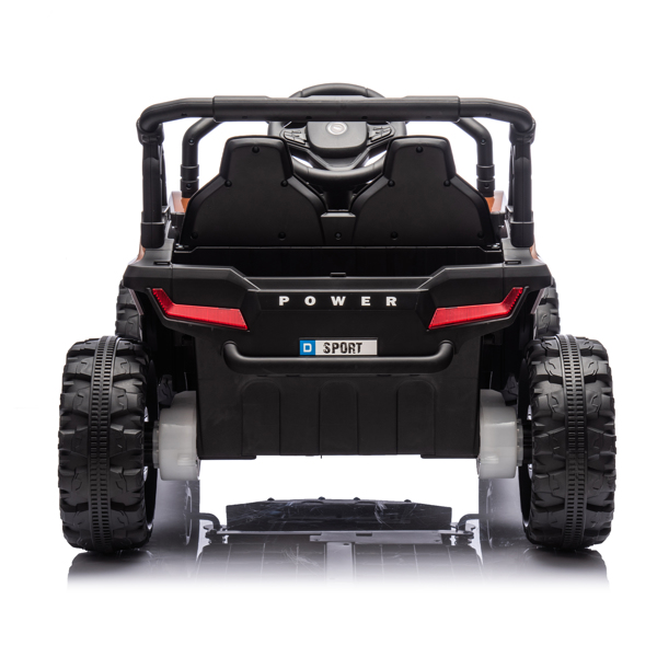 24V Kids Ride On UTV,Electric Toy For Kids w/Parents Remote Control,Four Wheel suspension,Low Start,Adjustable speed,Multimedia player,Early Education,Bluetooth,Rear storage space for kids aged 3+.