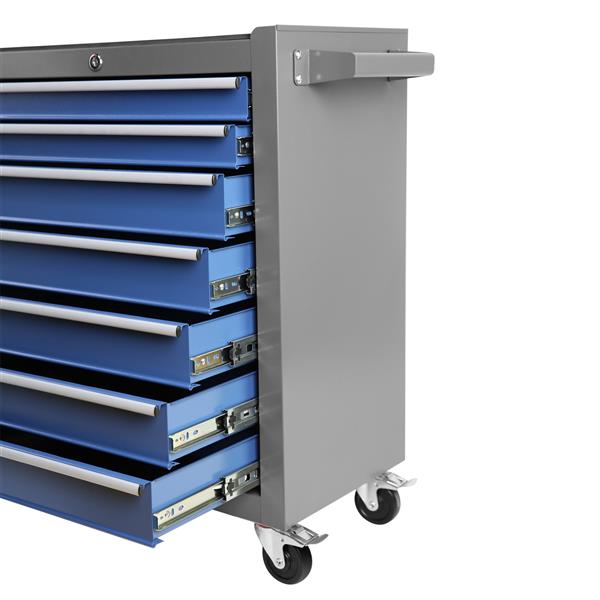 Rolling Tool Chest with 7-Drawer Tool Box with Wheels Multifunctional Tool Cart Mechanic Tool Storage Cabinet for Garage, Warehouse, Workshop, Repair Shop