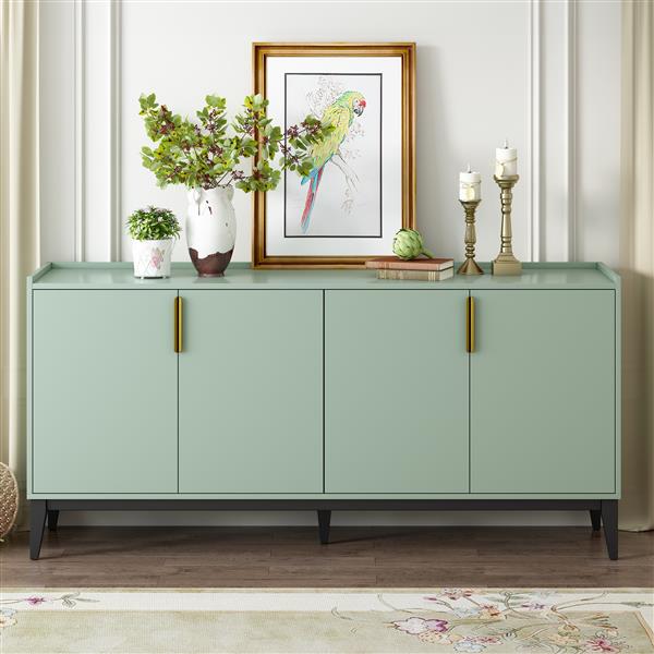 Storage Cabinet Sideboard Wooden Cabinet with 4 Doors for Hallway, Entryway, Living Room, Adjustable Shelf