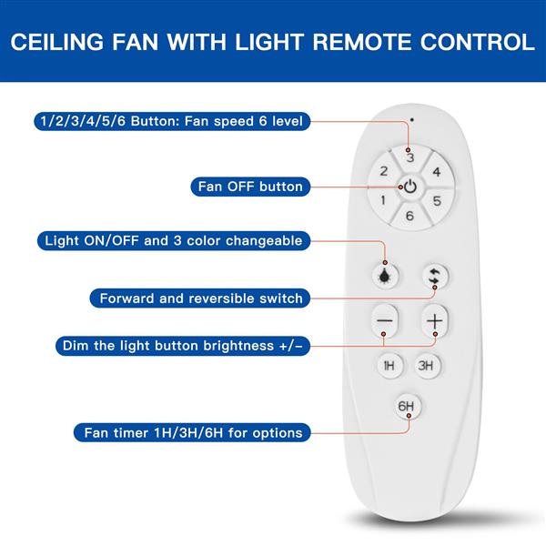 71" Integrated LED Lighting Ceiling Fan with 9 Solid Wood Blade